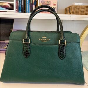 Coach Emerald Green Leather Satchel
